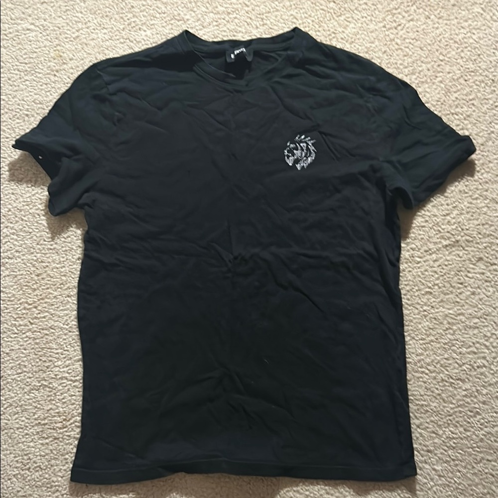 Express Black Short Sleeve Tee with Logo